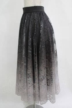 画像2: axes femme / グラデレースサーキュラースカート Free ブラック H-25-11-11-036-AX-SK-NS-ZH