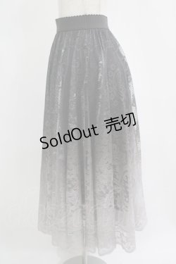 画像2: axes femme / グラデレースサーキュラースカート Free ブラック H-25-11-11-036-AX-SK-NS-ZH