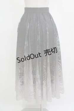 画像3: axes femme / グラデレースサーキュラースカート Free ブラック H-25-11-11-036-AX-SK-NS-ZH