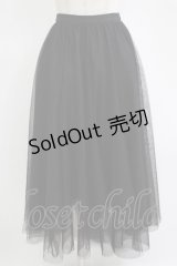 axes femme / ロングチュールスカート Free ブラック H-25-11-11-037-AX-SK-NS-ZH