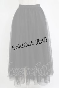 axes femme / ロングチュールスカート Free ブラック H-25-11-11-037-AX-SK-NS-ZH