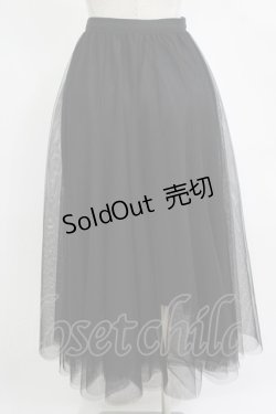 画像3: axes femme / ロングチュールスカート Free ブラック H-25-11-11-037-AX-SK-NS-ZH