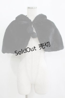 画像1: Angelic Pretty / Snow rabbitファーケープ Free ブラック H-25-11-11-040-AP-CO-NS-ZH