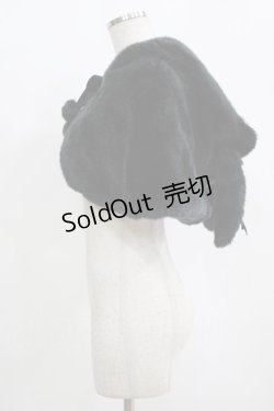 画像2: Angelic Pretty / Snow rabbitファーケープ Free ブラック H-25-11-11-040-AP-CO-NS-ZH