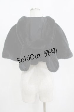 画像3: Angelic Pretty / Snow rabbitファーケープ Free ブラック H-25-11-11-040-AP-CO-NS-ZH