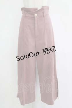 画像1: axes femme POETIQUE / ファーベルト付ワイドパンツ M ピンク H-25-11-11-041-AX-PA-NS-ZH