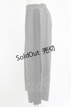 画像2: axes femme / 異素材切替サイドプリーツパンツ Free グレー H-25-11-11-042-AX-PA-NS-ZH