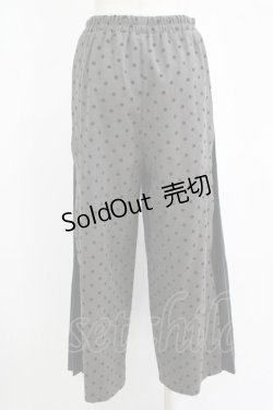 画像3: axes femme / 異素材切替サイドプリーツパンツ Free グレー H-25-11-11-042-AX-PA-NS-ZH