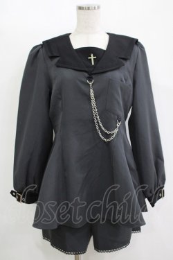 画像1: DearMyLove / 闇十字架チャームセットアップ LL グレー H-25-11-11-043-EL-OP-NS-ZH