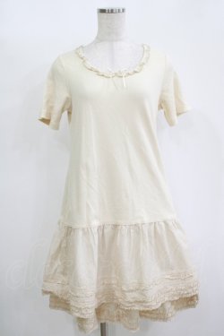 画像1: PINK HOUSE / 綿ローンフリルフリルセットアップ Free 生成り H-25-11-11-047-LO-TO-NS-ZH