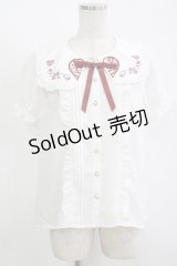 Amavel / トランプ刺繍ブラウス Free オフ/レッド H-25-11-11-049-CA-BL-NS-ZH