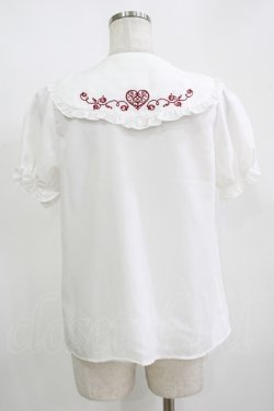 画像3: Amavel / トランプ刺繍ブラウス Free オフ/レッド H-25-11-11-049-CA-BL-NS-ZH