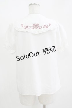 画像3: Amavel / トランプ刺繍ブラウス Free オフ/レッド H-25-11-11-049-CA-BL-NS-ZH