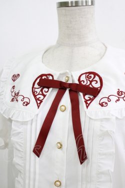 画像4: Amavel / トランプ刺繍ブラウス Free オフ/レッド H-25-11-11-049-CA-BL-NS-ZH