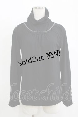 画像1: axes femme / 袖ギャザープルオーバー L ブラック H-25-11-11-056-AX-TO-NS-ZH