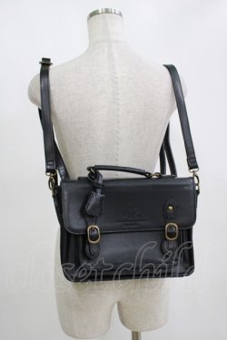 画像1: axes femme / 型押し入りサッチェルバッグ  ブラック H-25-11-11-058-AX-BG-NS-ZH