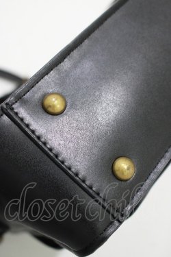 画像5: axes femme / 型押し入りサッチェルバッグ  ブラック H-25-11-11-058-AX-BG-NS-ZH