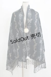 axes femme / ストール  ブラック H-25-11-11-059-AX-BL-NS-ZH