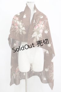 KANEKO ISAO / スカーフ  ブラウン H-25-11-11-060-EL-ZA-NS-ZH