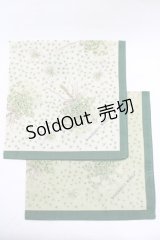 WONDERFUL WORLD / ノベルティハンカチ  グリーン/オフ H-25-11-11-065-LO-ZA-NS-ZH