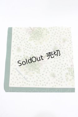 画像2: WONDERFUL WORLD / ノベルティハンカチ  グリーン/オフ H-25-11-11-065-LO-ZA-NS-ZH