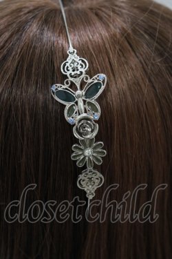 画像5: axes femme / 蝶×花ネックレス+カチューシャ  シルバー H-25-11-11-070-AX-AC-NS-ZH