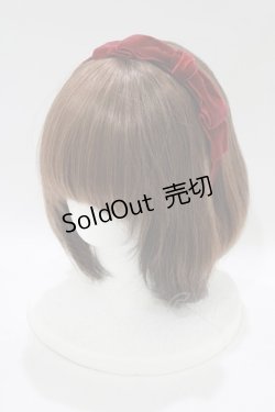 画像1: Ank Rouge / ベロアリボンドーリーカチューシャ  ボルドー H-25-11-11-072-CA-AC-NS-ZH