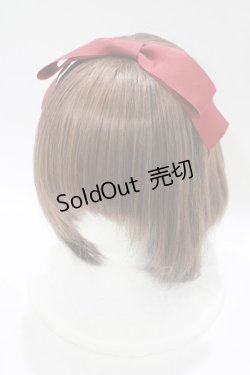 画像1: Ank Rouge / グログランワイドリボンカチューシャ  レッド H-25-11-11-075-CA-AC-NS-ZH