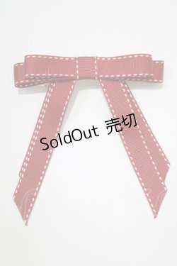 画像2: Fi.n.t / ステッチリボンバレッタ  RED H-25-11-11-079-CA-AC-NS-ZH