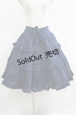 画像1: AND ROMEO / リボンフリルスカート Free ネイビー H-25-11-11-007-LO-SK-NS-ZH