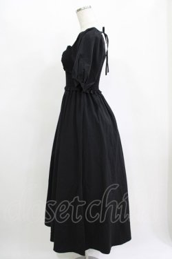 画像2: Dear My Love / 胸元リボンシャーリングワンピース M ブラック H-25-11-11-010-EL-OP-NS-ZH