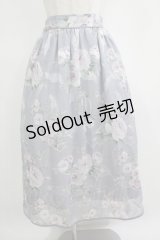 axes femme / 花柄シアージャカードスカート M ラベンダー H-25-11-11-013-AX-SK-NS-ZH