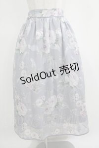 axes femme / 花柄シアージャカードスカート M ラベンダー H-25-11-11-013-AX-SK-NS-ZH