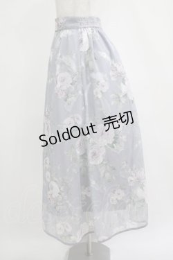 画像2: axes femme / 花柄シアージャカードスカート M ラベンダー H-25-11-11-013-AX-SK-NS-ZH