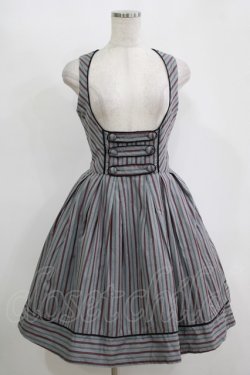 画像1: Victorian maiden / ノーブルレジメンタルジャンパースカート Free ファントムグレー H-25-11-11-015-CL-OP-NS-ZH