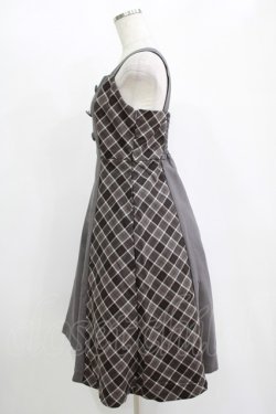 画像2: Fi.n.t / サイドチェックダブル釦ジャンパースカート Free GRAY H-25-11-11-017-CA-OP-NS-ZH