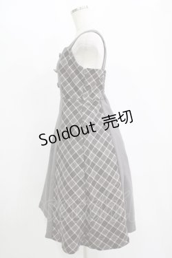 画像2: Fi.n.t / サイドチェックダブル釦ジャンパースカート Free GRAY H-25-11-11-017-CA-OP-NS-ZH