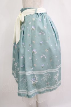 画像2: axes femme / スイートピーパネル柄スカート M グリーン H-25-11-11-026-AX-SK-NS-ZH