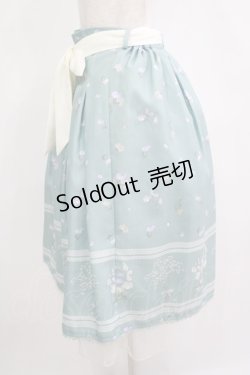 画像2: axes femme / スイートピーパネル柄スカート M グリーン H-25-11-11-026-AX-SK-NS-ZH