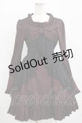 LAPIN AGILL / リボンフリルワンピース  ボルドー H-25-11-12-001-EL-OP-KB-ZH
