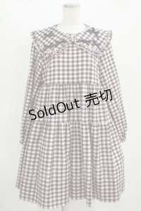 Candy Stripper / TINY RIBBON CHECK DRESS  ピンク×ブラック H-25-11-12-003-PU-OP-KB-ZH