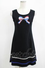 MILK / トリコロールリボンワンピ  黒 H-25-11-12-026-ML-OP-KB-ZT369