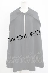 ATELIER BOZ / フード付きミニマント  ブラック×ネイビー H-25-11-12-028-EL-JA-KB-ZH