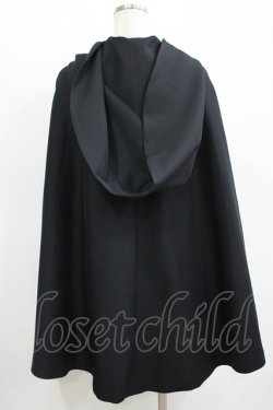 画像3: ATELIER BOZ / フード付きミニマント  ブラック×ネイビー H-25-11-12-028-EL-JA-KB-ZH