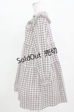 画像2: Candy Stripper / TINY RIBBON CHECK DRESS  ピンク×ブラック H-25-11-12-003-PU-OP-KB-ZH