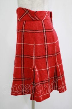 画像2: Jane Marple / ウールチェックスカート  赤 H-25-11-12-030-JM-SK-KB-ZH