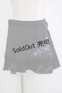 HONEY / 刺繍ジャガードラップ風スカート  ブラック H-25-11-12-032-HN-SK-KB-ZH