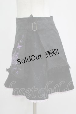 画像2: HONEY / 刺繍ジャガードラップ風スカート  ブラック H-25-11-12-032-HN-SK-KB-ZH