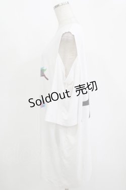 画像2: TRAVAS TOKYO / Splatter berry catting shoulder BIG tshirt  ホワイト H-25-11-12-036-PU-TO-KB-ZH