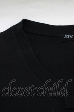画像4: Jane Marple / ロゴ刺繍リボンカットソー  黒 H-25-11-12-040-JM-TO-KB-ZH